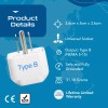 Ceptics USA, Canada Travel Plug Adapter Type B - 3