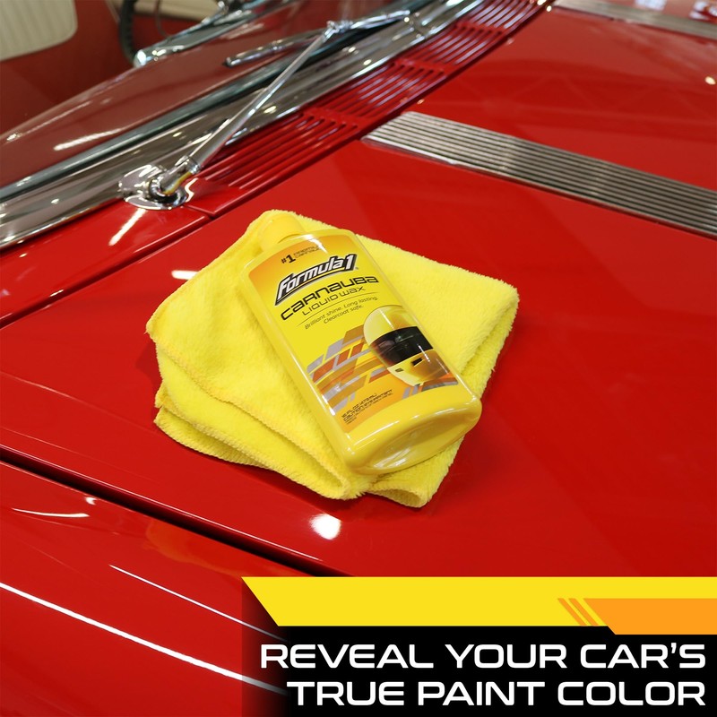 Formula 1 Carnauba Liquid Car Wax, High Gloss Shine &