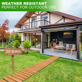 LINSHRY 10FT Wooden Garden Pathway, Outdoor Roll Out Decorative Garden Walkway, Weather-Resistant Non-Slip Hardwood Walkway Pavers for Garden, Backyard, Beach, Wedding Party Pathways