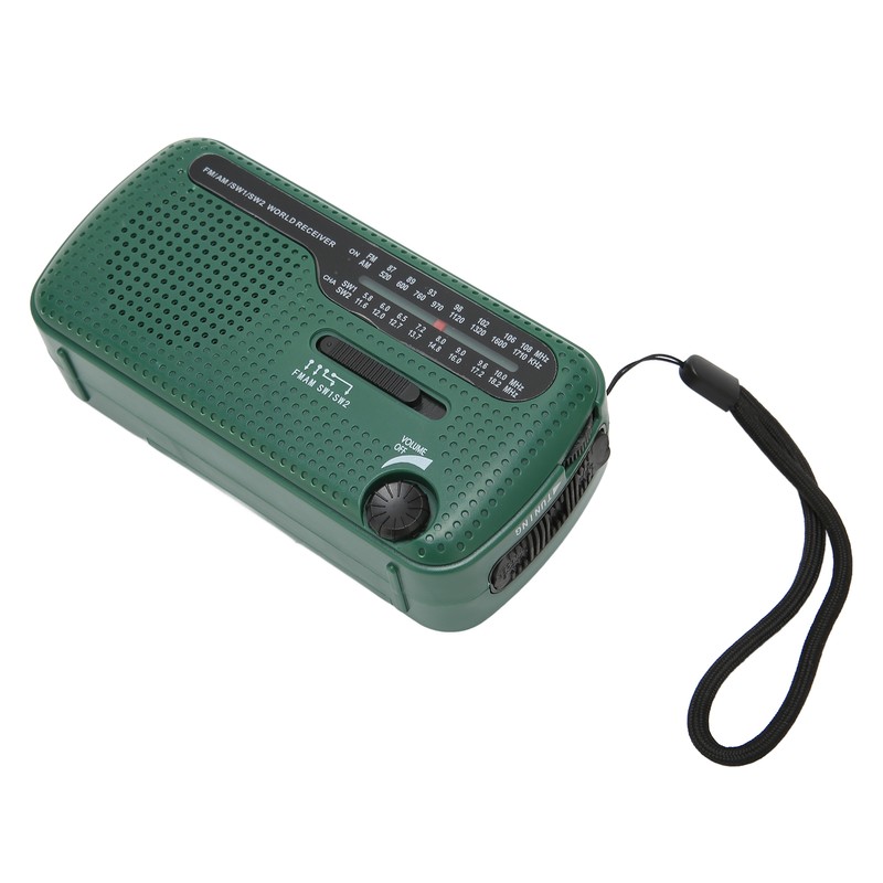 Hand Crank Solar Radio AM FM SW1 SW2 Camping LED