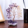 rockcloud Crystal Money Tree with Amethyst Base, Intertwined Tree of