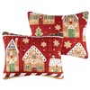 Greenland Home Gingerbread Lane Novelty Holiday Reversible Quilted Pillow Sham,