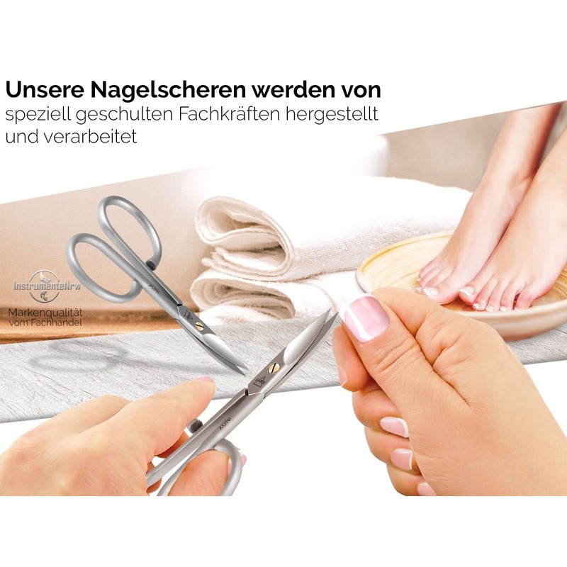 Nail Scissors with One-Sided Micro Toothing Toenail Scissors Stainless Steel