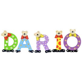 Playshoes Children's Wooden Letters Names Dario Set – Assorted