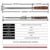 Seido Knives 10-Inch Rosewood Diamond Sharpening Rod - Honing Steel
