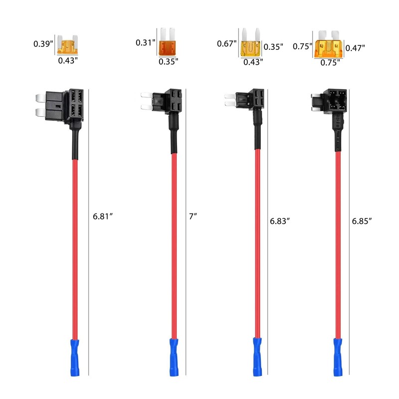 4 Types 12V Add-a-Circuit Adapter and Fuse Kit - Fuse