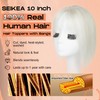 SEIKEA Hair Toppers for Women Real Human Hair, 10" Clip