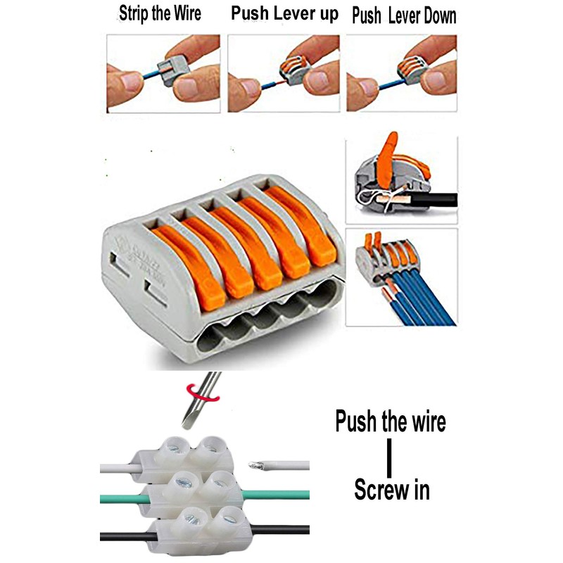 Sucre Auxiliary ® 24A 450V 5 Way IP68 Waterproof Electrical