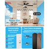 TCL 52" Low Profile Ceiling Fan with Light, Slim, Black,