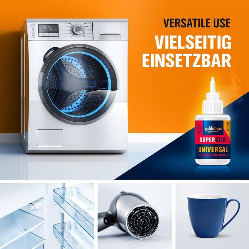 WoldoClean Sekundenkleber extra stark universal 25g - wasserfest, hitzebest?ndig &