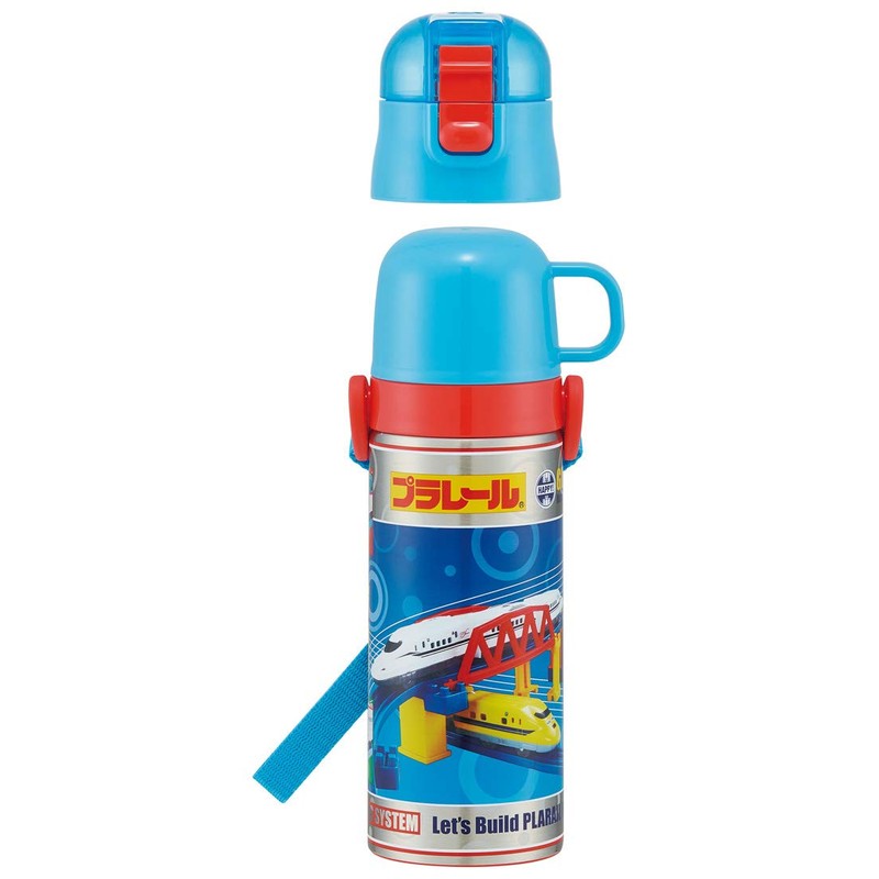 Skater SKDC4-A Children's 2-Way Stainless Steel Water Bottle, 15.2 fl