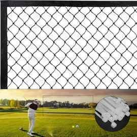 ASENVER Black Golf Barrier Netting Golf Ball Hitting Net Multifunction Sports Netting Golf High Impact Net (10 X 13 FT)