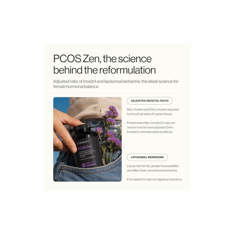 PCOS Zen - Myo & D-Chiro-Inositol, Liposomal Berberine - 180