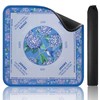 TIASUSAN Blue Mahjong Learning Mat (33” x 33”) with Black