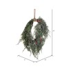 Vickerman 24" Artificial Snow Cedar Hanging Wreath with Pinecones -