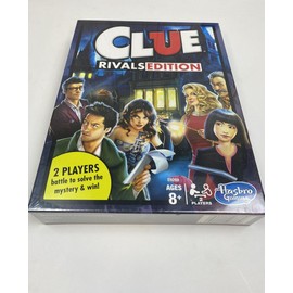 Hasbro Clue Rivals Edition Board Game 2 Player 8+ Factory Sealed - New