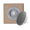 Modern Living Square Wireless Doorbell in Natural and Brushed Nickel