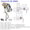Ceiling Fan Light Switch Zing Ear ZE-109 Two-Wire with Pull