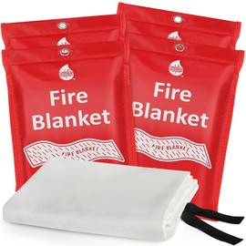 Emergency Fire Blanket for Kitchen, Home, Camping and Vehicles - Fiberglass Fire Flame Suppression Retardant Fireproof Fabric for Cars, Office, Warehouse Survival Safety. (2, 40" x 40")