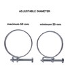 SKIR'CO (2 pcs) Adjustable Double Wire Hose Clamps 55-60 mm,