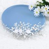 YBSHIN Wedding Hair Comb Silver Flower Pearl Bridal Hair Piece