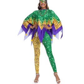 color cosplayer Mardi Gras Costumes for Women Plus Size Outfit Carnaval Accesorios Size L