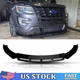 For Ford Explorer XLT ST Platinum Glossy Front Bumper Lip Spoiler Splitter Kit