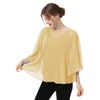 Casual Chiffon Cape Soft Shawl Sheer Shrugs Poncho Capelets shawls