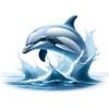 x4 Dolphin Stickers for Wall Decor, Covering Marks, Mugs &