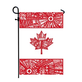SAIPOM Canada Indigenous Garden Flag | Canada Garden Flag | Double Sided Printing for Canada Day Outdoor Decorations Gift Yard House Banner(12x18 Inch)