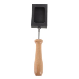 SEWACC Graphite Jewelry Mold with Wooden Handle Durable Casting Equipment for DIY Necklaces Bracelets and Earrings for Beginners and Crafting Enthusiasts