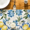 Artoid Mode Blue Lemon Iris Summer Table Runner, Seasonal Spring