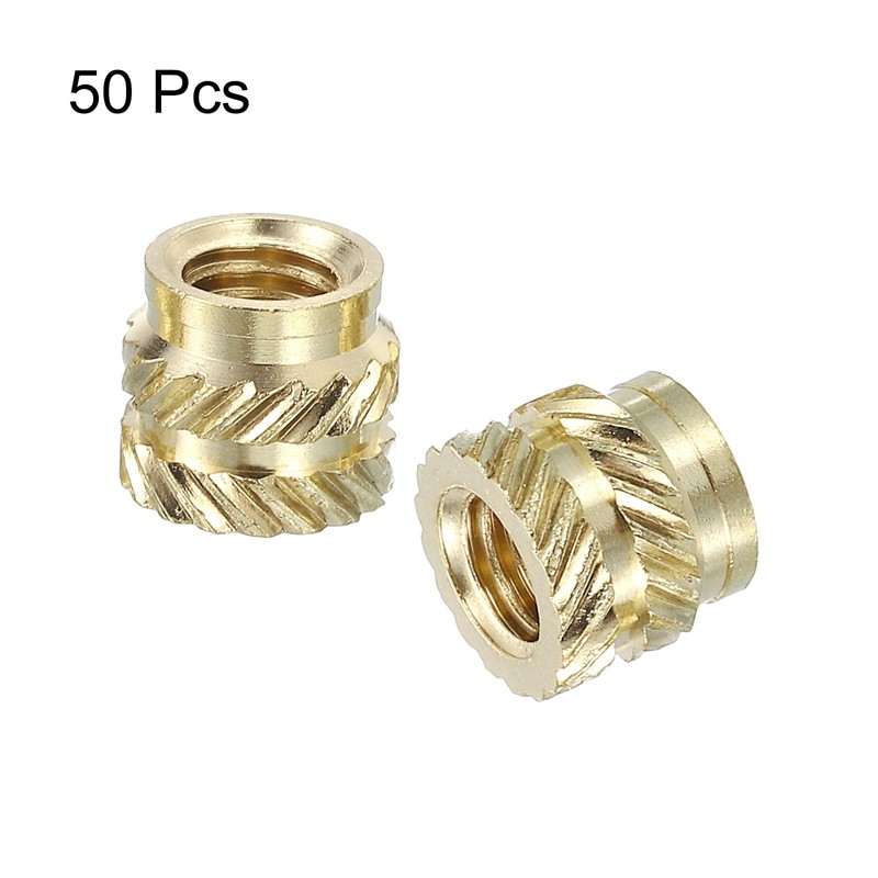 QUARKZMAN Knurled Insert Nuts, Pack of 50 M5 x 7