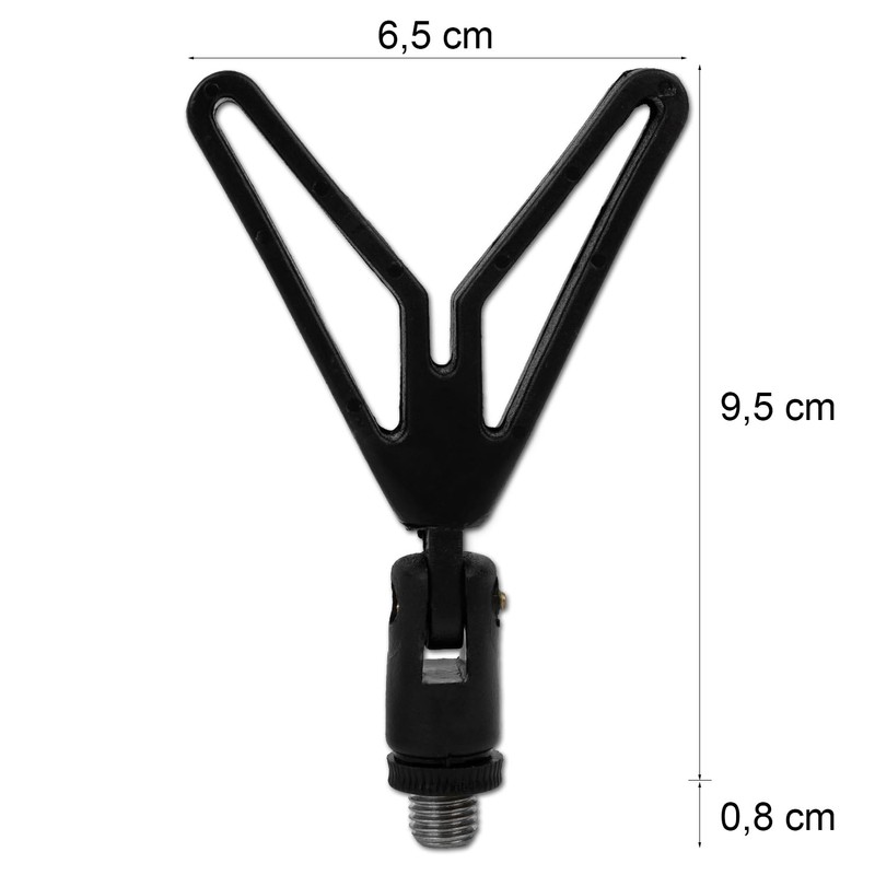 Rod Rest Delux V Rest Moveable Black