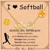 Miss Chipmunk Softball Infinity Necklace Gifts for Girls Women Players Team Fan,14K Gold Plated Sport Accessories Birthday Christmas Jewelry Gifts(2-Softball,Gold)