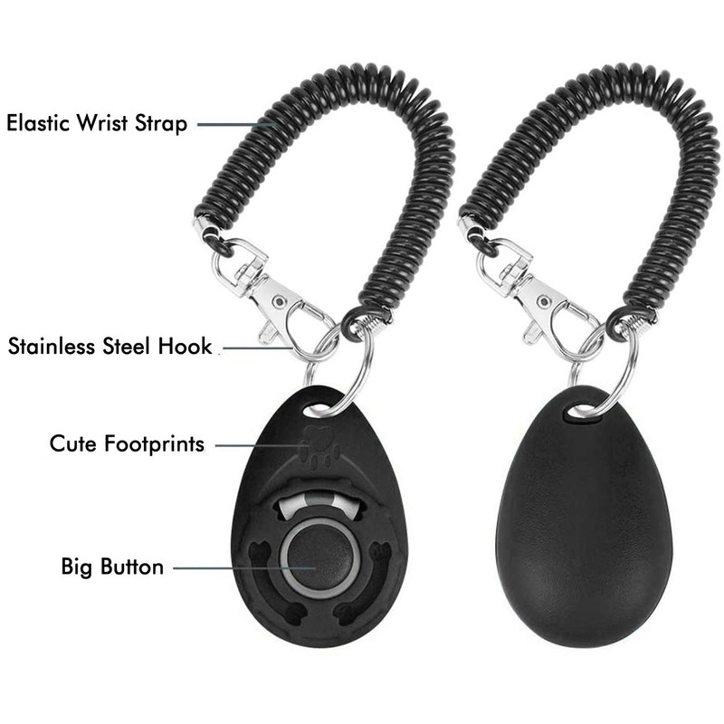 Acehome 2 Pack Dog Training Clicker with Wrist Strap, Pet