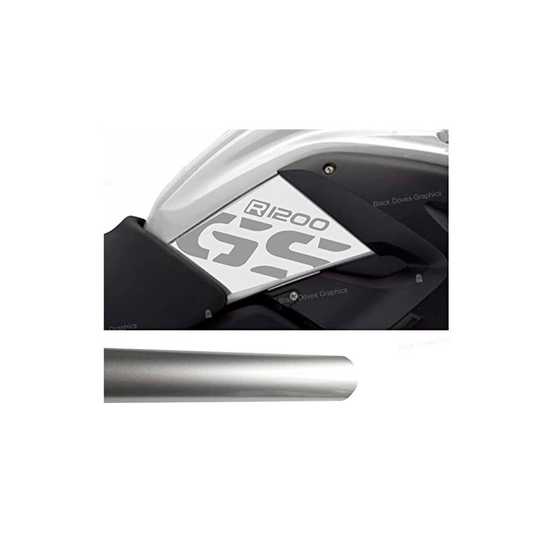 2 Stickers Compatible with Motorcycle R 1200 GS 2008-2012 White