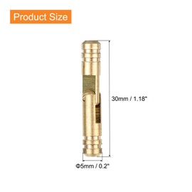 uxcell 18Pcs Invisible Brass Barrel Hinge, 30x5mm Concealed Hinges, Folding Support Cylindrical Hidden Barrel Hinge for DIY Keepsake Box Cabinet Door Barrel Hinges