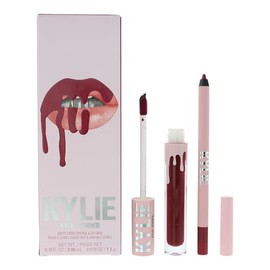 Kit de labios mate 403 Bite Me por Kylie Cosmetics para mujer, 2 lápices labiales líquidos mate de 0.10 onzas, delineador de labios de 0.03 onzas