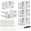4 Pairs Interlocking Flush Mount, Bracket Picture Hanging Hooks,Buckle Furniture