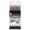 SAKURA PIGMA MICRON Fineliner SET (6 Stifte, schwarz)