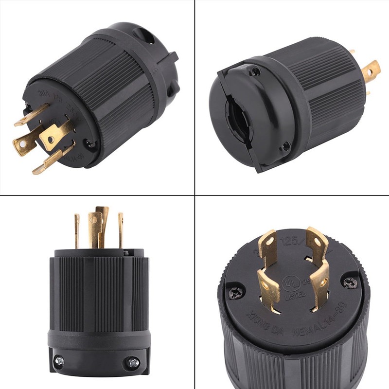 Chazcool NEMA L14-30P Enchufe Macho de EE.UU., 125V-250V 30A Conector