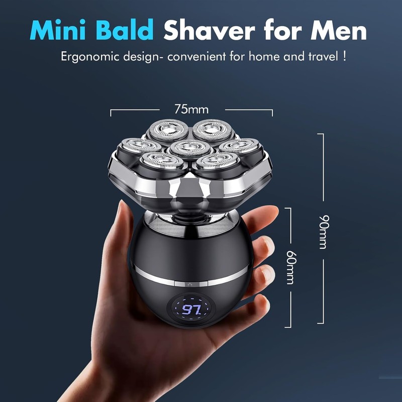 ETENTOUS 7D Magnetic Replacement Shaving Head, Wet & Dry Shaver