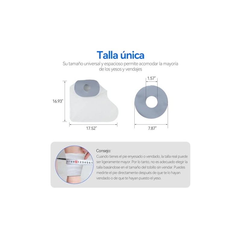 Cubierta Impermeable para Piernas para Ducha y Baño,Protector Impermeable para