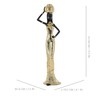 Lescafita Set of 2 Resin African Women Statues – Gold