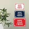 Classic Framed Paws, Wipe Your Paws Sign (Black) - Small