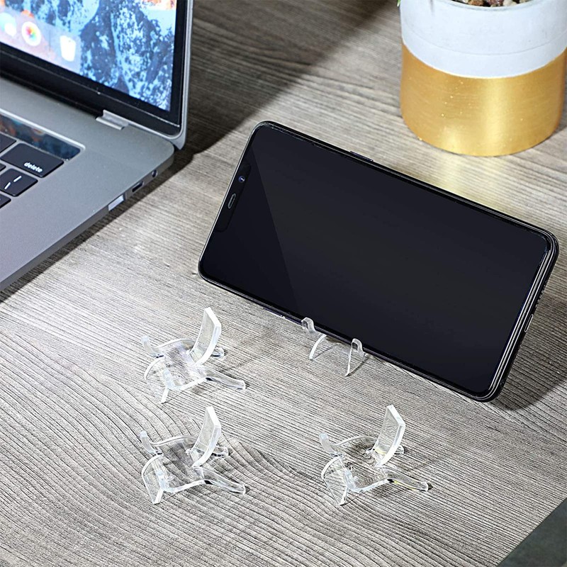 40 Pieces Acrylic Display Holder Clear Display Easel Stands Pedestal