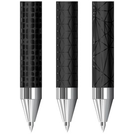 Berlingo Ballpoint Pen Set with Cap, Multi-Colour, 0.5 mm Line, for Office, Home Office or School and College, Double Black Series