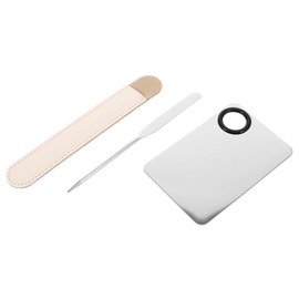 Gatuida Stainless Steel Foundation Spatula Set 3-Piece Makeup Mixing Rods for Professional Blending Dual-Head Cosmetic Tools for Foundation and Pigment Mixing for Makeup Artists