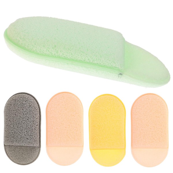 Ipetboom 5pcs Portable Finger Face Wash Sponges Soft Cleansing Pads
